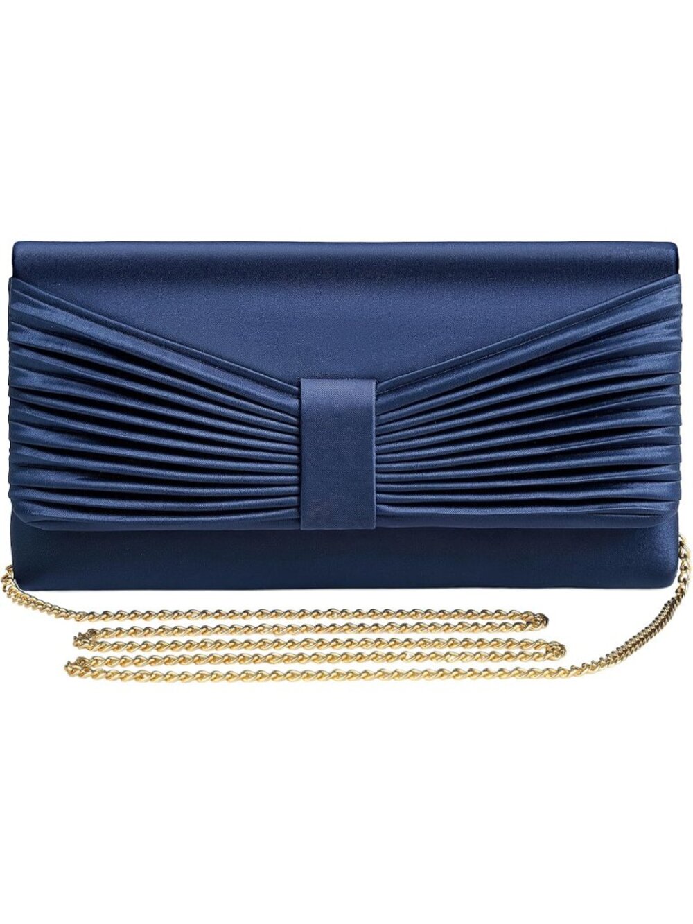 〽️women Blue Dressy Envelope Clutch Cross Body Bag Chain Wedding Party